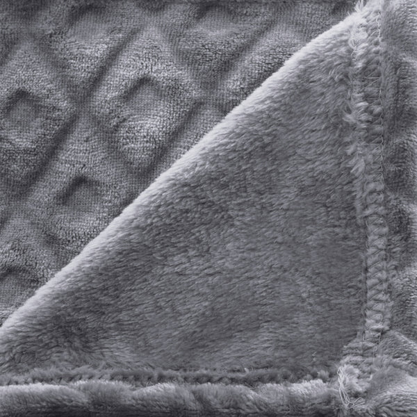 Κουβέρτα με 3D μοτίβο (γκρι)