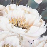 Καμβάς με λευκά λουλούδια